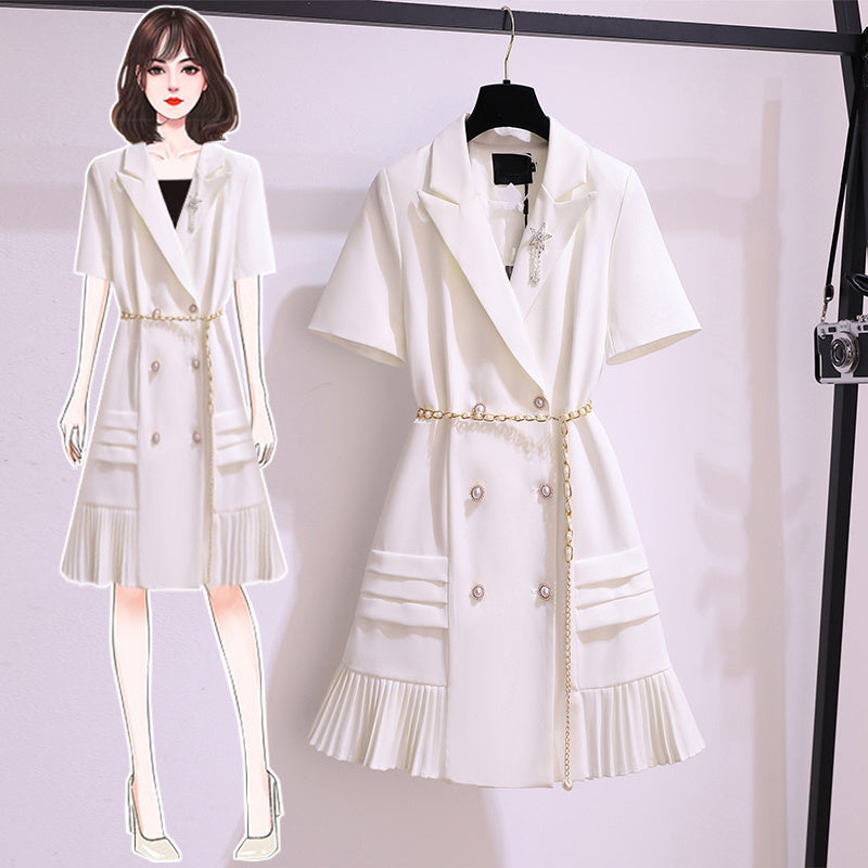 Designer Mauve Button-Down Dress