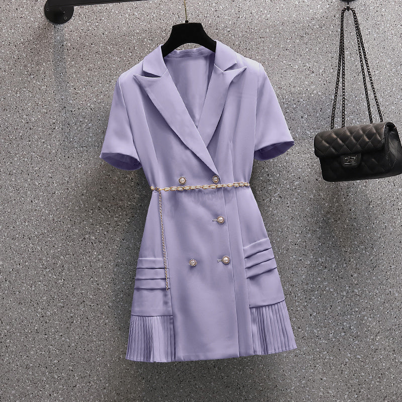 Designer Mauve Button-Down Dress