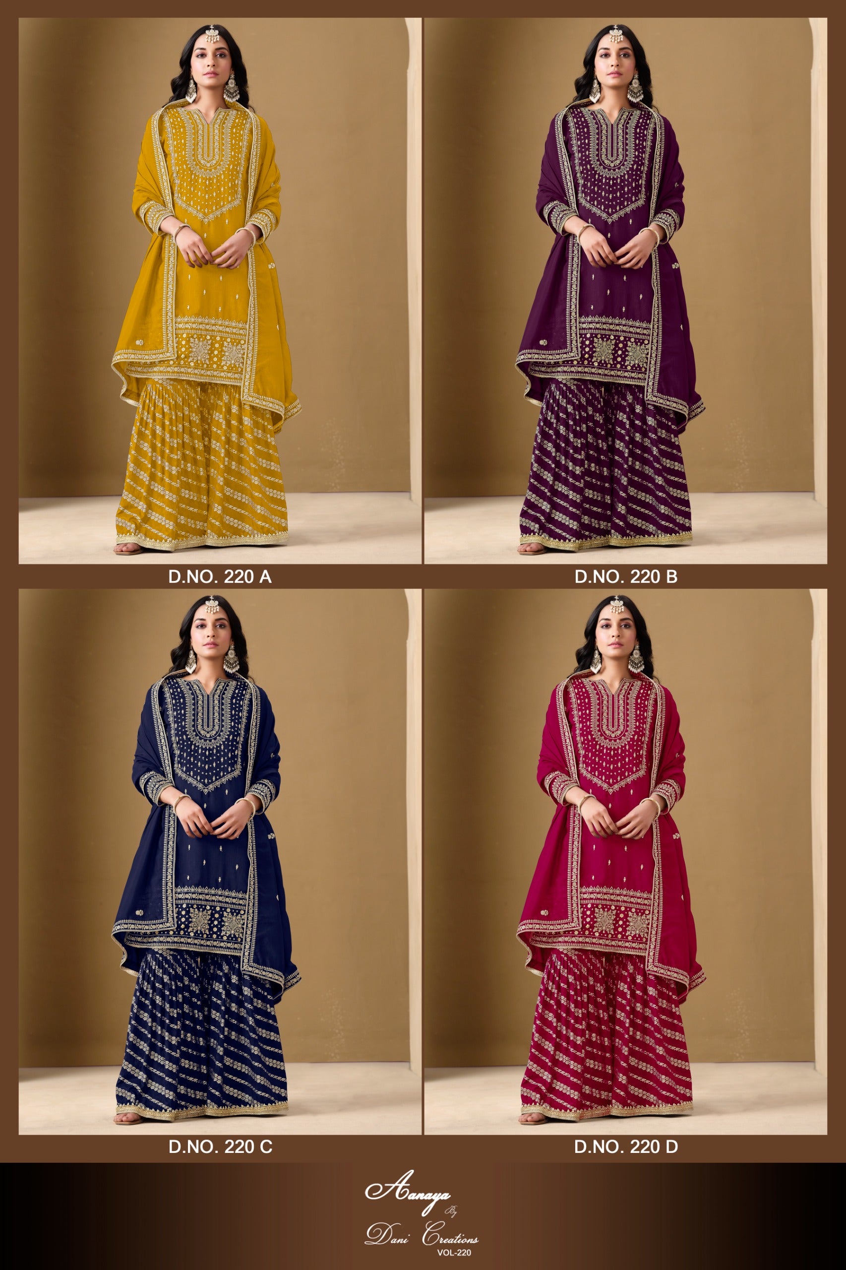 Regal Embroidered Sharara Suit Set | Art Silk Ensemble with Dolla Jacquard Sharara & Dupatta