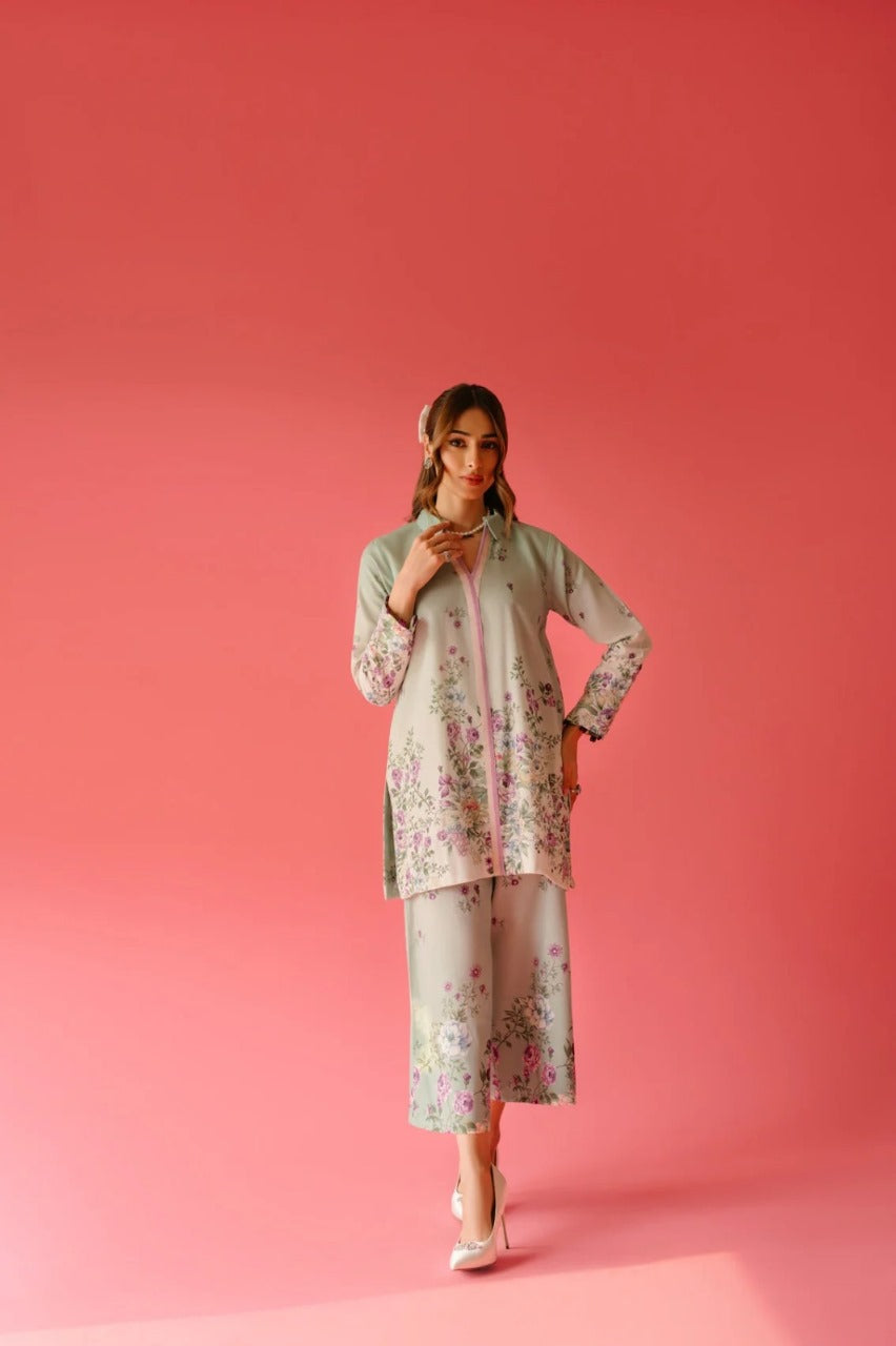 Blush Garden Premium Co-ord Set – Floral Rayon Cotton | Elegant Everyday Chic