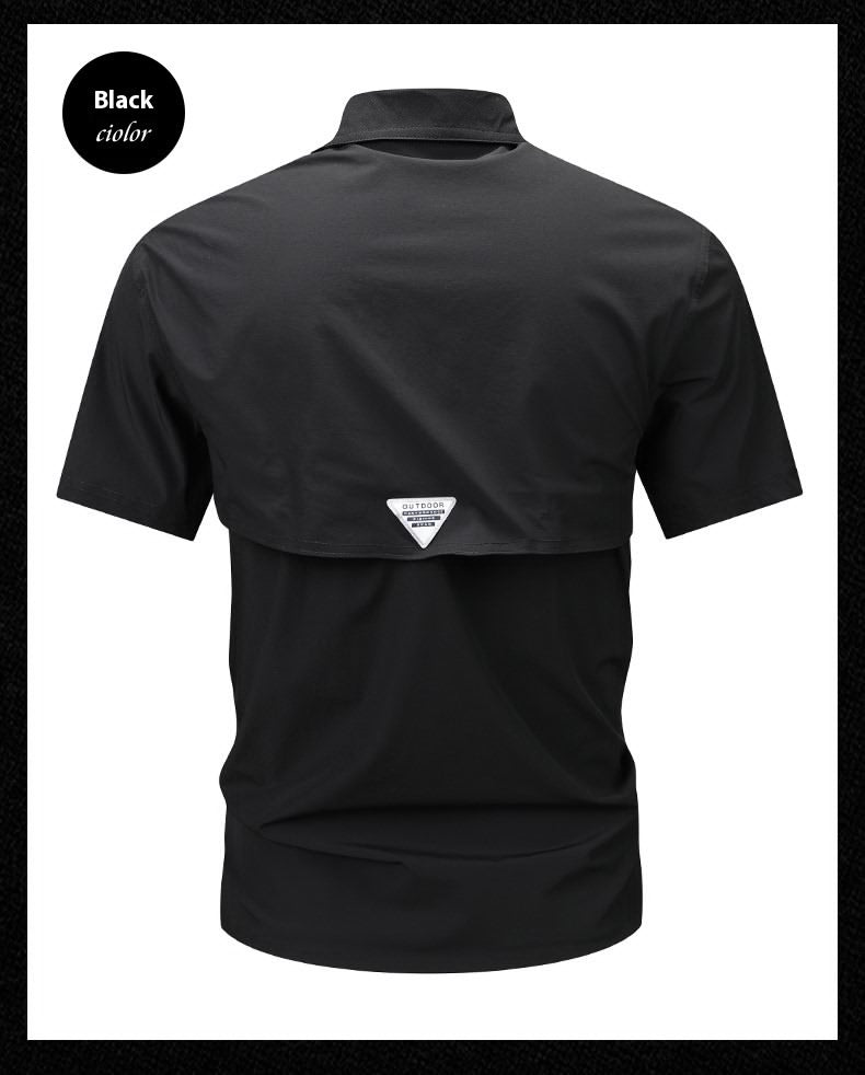 Men's Casual Outdoor Travel Shirt - Short Sleeve Quick-drying Breathable Shirt