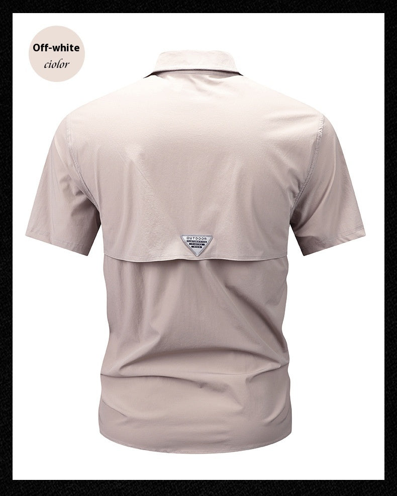 Men's Casual Outdoor Travel Shirt - Short Sleeve Quick-drying Breathable Shirt